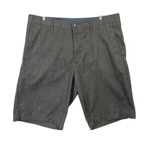 Volcom Men's Size 36 Gray Pinstriped Corpo Class Shorts EUC